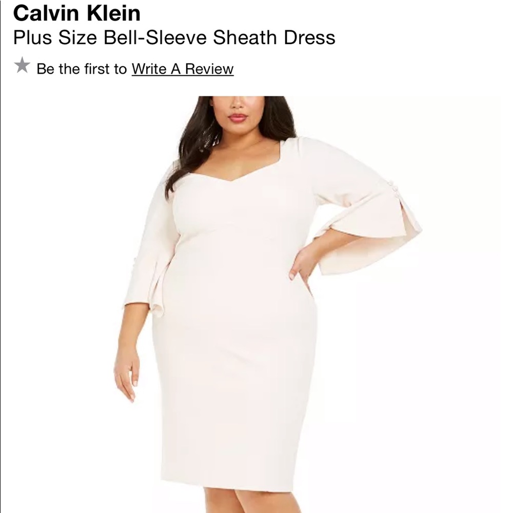 Calvin Klein plus bell sleeve dress 20W